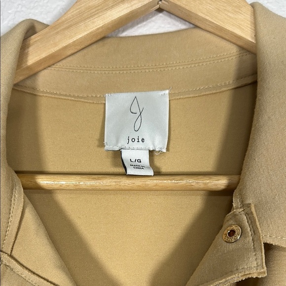 Joie Tan Utility Jacket with Relaxed Fit L - Picture 2 of 7